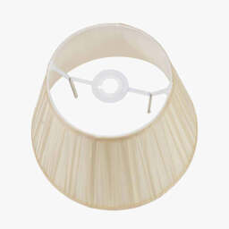 Maya 45cm Almond Silk Box Pleat Tapered Lampshade - thumbnail 2