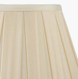 Maya 45cm Almond Silk Box Pleat Tapered Lampshade - thumbnail 4