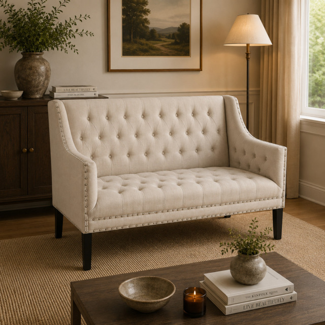 Regent Park Camel Velvet 2 Seat Sofa - image 1