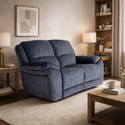 Bellagio Grey Lay-Z-Boy Style Fabric Power Recliner 2 Seater Sofa - Banks - Tampa - Santori - DFS