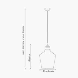Emmanuelle Antique Silver Metal and Smoke Glass Pendant - thumbnail 2