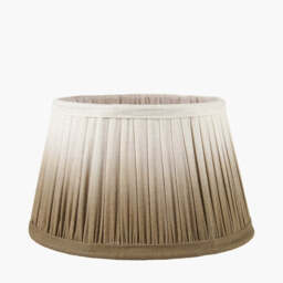 Scallop 40cm Taupe Ombre Soft Pleated Tapered Lampshade - thumbnail 1
