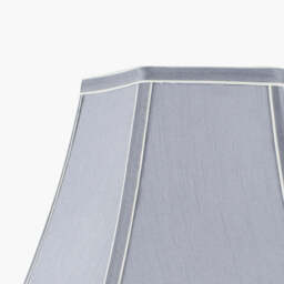 Lyla 45cm Steel Grey Silk Mix Bowed Lampshade - thumbnail 3