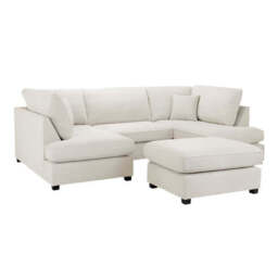 Carnaby Sofa Beige U Shape Corner Morgan - Malvern - Somerford - Calix - Euphoria - Plush Style - thumbnail 2