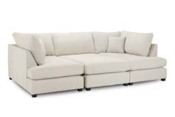 Carnaby Sofa Beige U Shape Corner Morgan - Malvern - Somerford - Calix - Euphoria - Plush Style - thumbnail 4