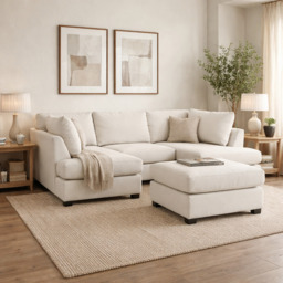 Carnaby Sofa Beige U Shape Corner Morgan - Malvern - Somerford - Calix - Euphoria - Plush Style