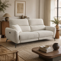 Sorrento Electric Recliner Beige 3 Seater - thumbnail 1
