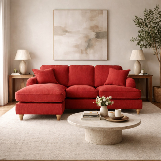 Left Hand Chaise Sofa Manhattan Apricot The Great Sofa Company - Piper - Vienna - Arthur - Emeline - Swift - Morris - image 1