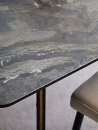 Imperia Ceramic Marble Effect Rectangular Dining Table - thumbnail 4