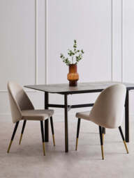Imperia Ceramic Marble Effect Rectangular Dining Table - thumbnail 3