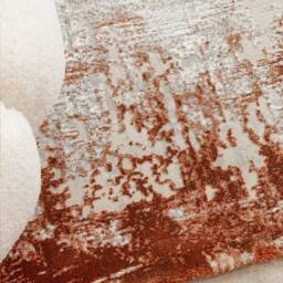 Kuza 066x240cm Border Terracotta Rug - thumbnail 3