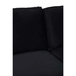 Ralph Three Seat Black Velvet Chaise Sofa - thumbnail 5