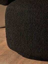 Oliveto Black Boucle Curved Revolving Armchair - thumbnail 3