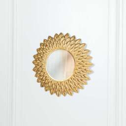Round 48cm Sunflower Metal Wall Mirror - thumbnail 4