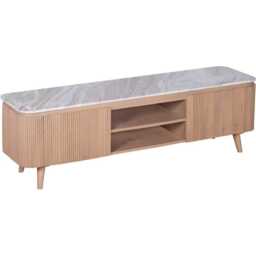 Ashford Natural Marble & Wood Large Tv Cabinet - thumbnail 1