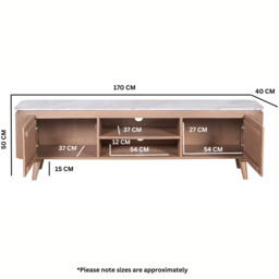 Ashford Natural Marble & Wood Large Tv Cabinet - thumbnail 5