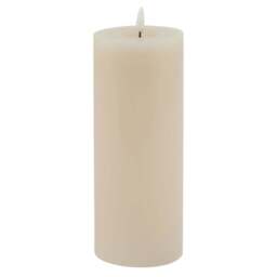 Luxe Collection Melt Effect 3.5x9 Taupe LED Wax Candle - thumbnail 1