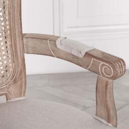 Wooden Carver Louis Upholstered Dining Arm Chair - thumbnail 6