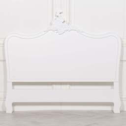 French White 5ft King Size Headboard - thumbnail 1