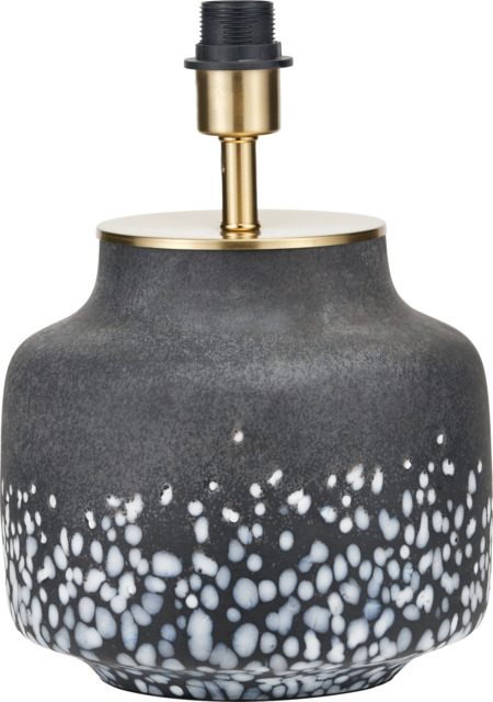 Etna Black and White Glass Table Lamp Base