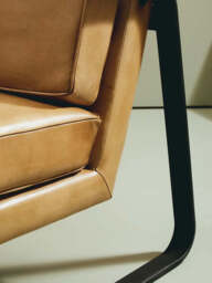Buffalo Grey Leather Armchair With Black Iron Frame - thumbnail 6