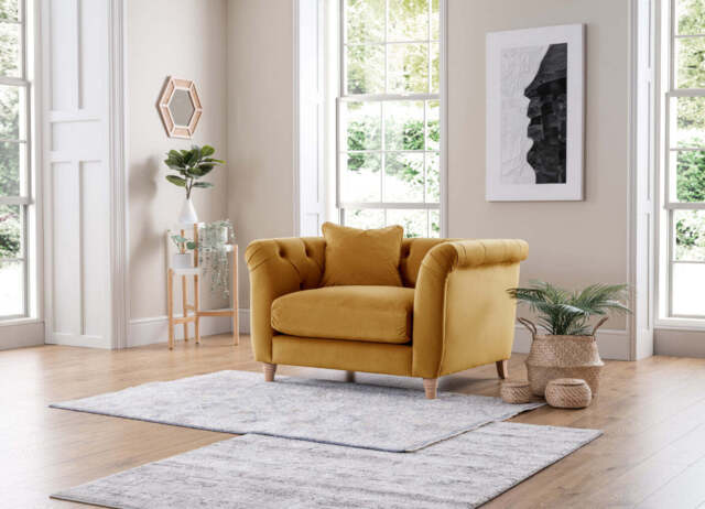 Model 25 - Armchair Velvet Ochre - image 1