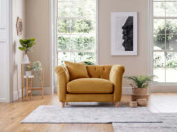 Model 25 - Armchair Velvet Ochre - thumbnail 4