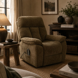 Cornwall Rise And Recline Chair With Massage And Heat Brown - Newsome - Argenta - Goodwood Style - thumbnail 1