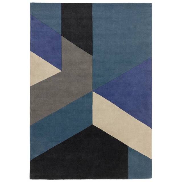 Reef Rug 160x230cm RF13 Big Geo Blue Rug - image 1