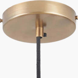 Bowery Ribbed Glass with Antique Brass Fitting Elec Pendant - thumbnail 3