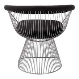 Anzio Black Velvet And Brushed Silver Chair - thumbnail 6