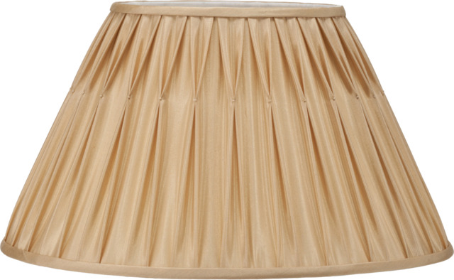 Garbo 45cm Gold Silk Mix Pinch Pleat Tapered Lampshade