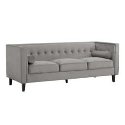 Helia Grey Velvet Sofa - thumbnail 2