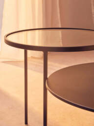 Trento Coffee Table With Glass And Metal Tops - thumbnail 3