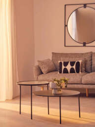 Trento Coffee Table With Glass And Metal Tops - thumbnail 2