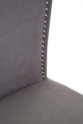 Kensington Townhouse Grey Velvet Dining Chair with Antique Legs - thumbnail 5