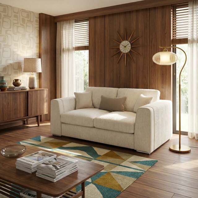 Naples Sofa Beige 3 Seater - image 1