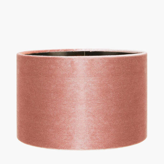 Bow 35cm Apricot Velvet Cylinder Lampshade - image 1