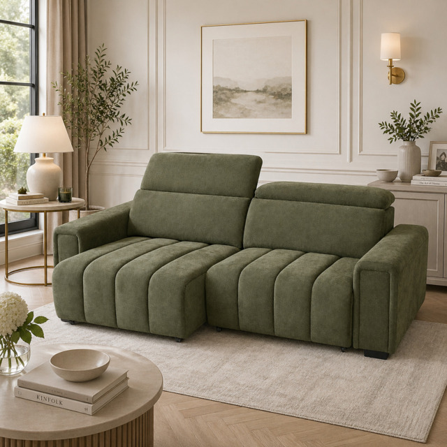 Molly Electric Sofabed Green 3 Seater - image 1
