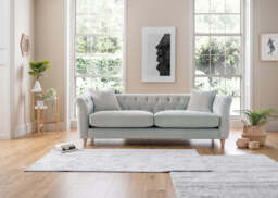 Model 25 - Large Sofa Velvet Chalk - thumbnail 3