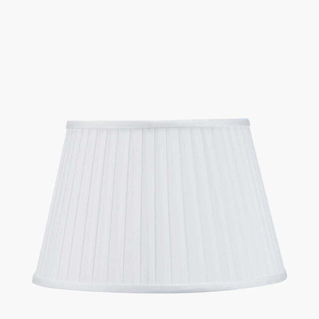 Lyndon 35cm Ivory Silk Mix Knife Pleat Tapered Lampshade - image 1