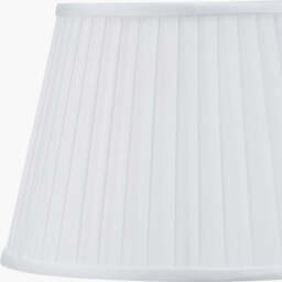 Lyndon 35cm Ivory Silk Mix Knife Pleat Tapered Lampshade - thumbnail 4