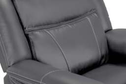 Galaxy Tech Power Reclining 3 Seater Sofa Grey Leather - thumbnail 6