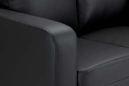 Sofa In A Box 2 Seater Black Faux Leather - thumbnail 6