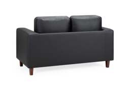Sofa In A Box 2 Seater Black Faux Leather - thumbnail 3