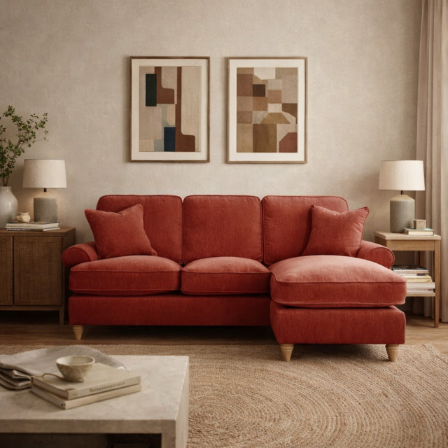 Right Hand Chaise Sofa Manhattan Apricot The Great Sofa Company - Victoria - Bromfield - Lola - Alfie - Mari - Longfellow - Duresta Style - image 1