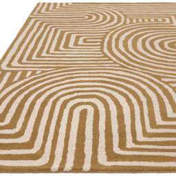Reef Rug 120x170cm RF28 Curve Ochre Rug - thumbnail 3