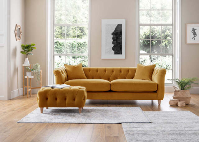 Model 25 - Large Sofa Velvet Ochre - image 1