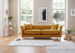 Model 25 - Large Sofa Velvet Ochre - thumbnail 2