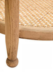 Cebu Natural Cane and Grey Wash Elm Wood Side Table - thumbnail 4